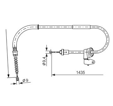 Tažné lanko, parkovací brzda BOSCH 1 987 482 230