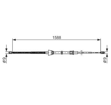 Tažné lanko, parkovací brzda BOSCH 1 987 482 266