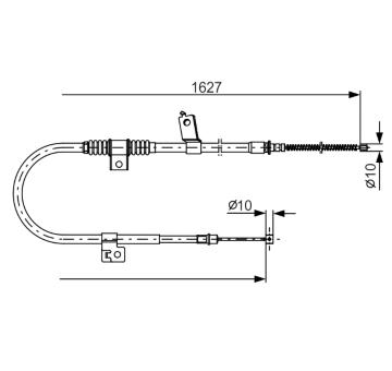 Tažné lanko, parkovací brzda BOSCH 1 987 482 274