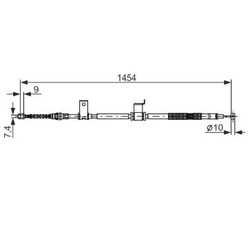 Tažné lanko, parkovací brzda BOSCH 1 987 482 294