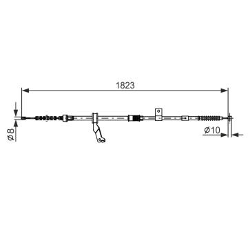 Tažné lanko, parkovací brzda BOSCH 1 987 482 295