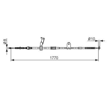 Tažné lanko, parkovací brzda BOSCH 1 987 482 300
