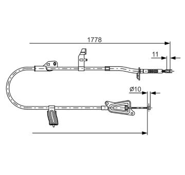 Tažné lanko, parkovací brzda BOSCH 1 987 482 305