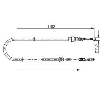 Tažné lanko, parkovací brzda BOSCH 1 987 482 310