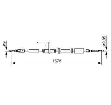 Tažné lanko, parkovací brzda BOSCH 1 987 482 314