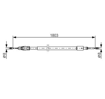 Tažné lanko, parkovací brzda BOSCH 1 987 482 317