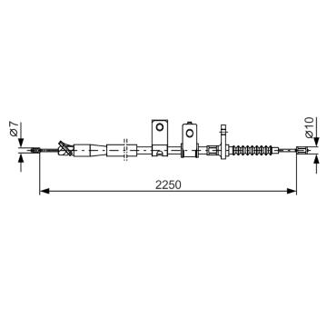 Tažné lanko, parkovací brzda BOSCH 1 987 482 343