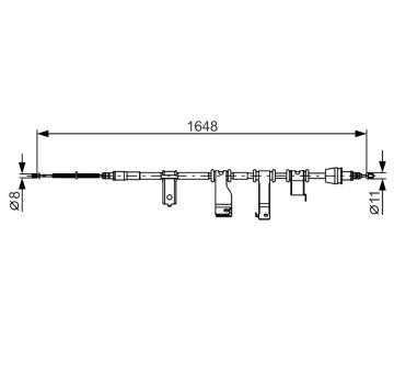 Tažné lanko, parkovací brzda BOSCH 1 987 482 350