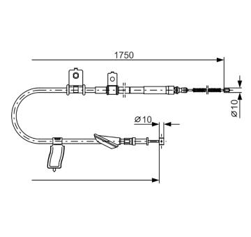 Tažné lanko, parkovací brzda BOSCH 1 987 482 351