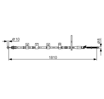 Tažné lanko, parkovací brzda Bosch 1987482356