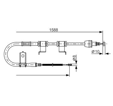 Tažné lanko, parkovací brzda BOSCH 1 987 482 359