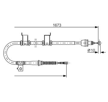 Tažné lanko, parkovací brzda Bosch 1987482361