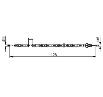 Tažné lanko, parkovací brzda BOSCH 1 987 482 363