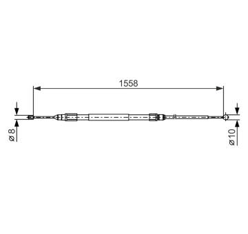 Tažné lanko, parkovací brzda BOSCH 1 987 482 368