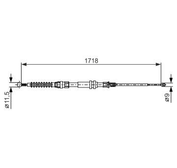 Tažné lanko, parkovací brzda BOSCH 1 987 482 378