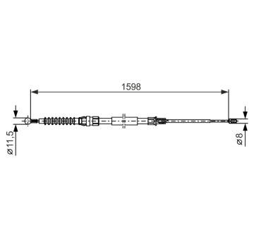 Tažné lanko, parkovací brzda BOSCH 1 987 482 379