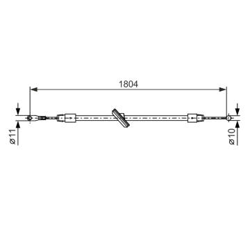 Tažné lanko, parkovací brzda BOSCH 1 987 482 380