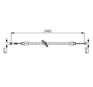 Tažné lanko, parkovací brzda BOSCH 1 987 482 381