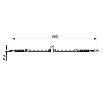 Tažné lanko, parkovací brzda BOSCH 1 987 482 395