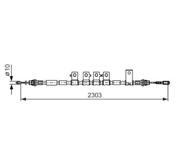 Tažné lanko, parkovací brzda BOSCH 1 987 482 403
