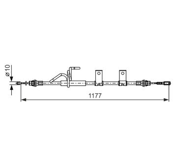Tažné lanko, parkovací brzda BOSCH 1 987 482 404