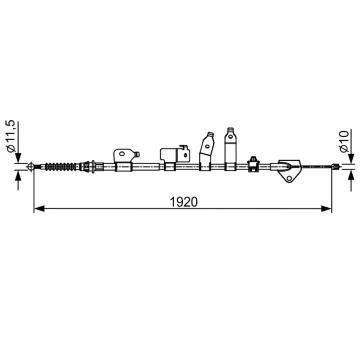 Tažné lanko, parkovací brzda BOSCH 1 987 482 438