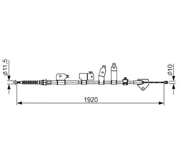 Tažné lanko, parkovací brzda Bosch 1987482438