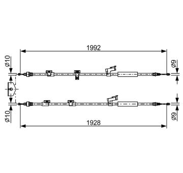 Tazne lanko, parkovaci brzda BOSCH 1 987 482 494