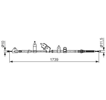 Tazne lanko, parkovaci brzda BOSCH 1 987 482 566