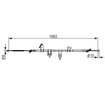 Tazne lanko, parkovaci brzda BOSCH 1 987 482 567