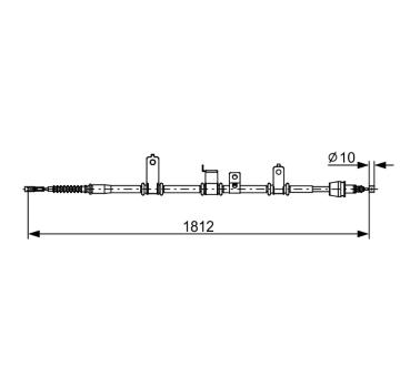 Tažné lanko, parkovací brzda BOSCH 1 987 482 615