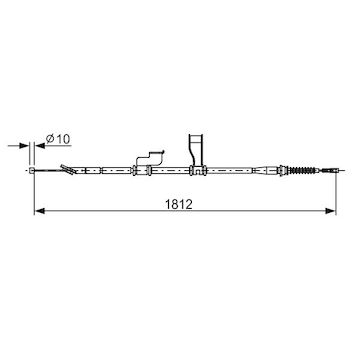 Tažné lanko, parkovací brzda BOSCH 1 987 482 616