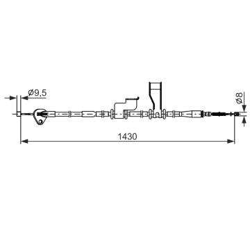 Tažné lanko, parkovací brzda BOSCH 1 987 482 835