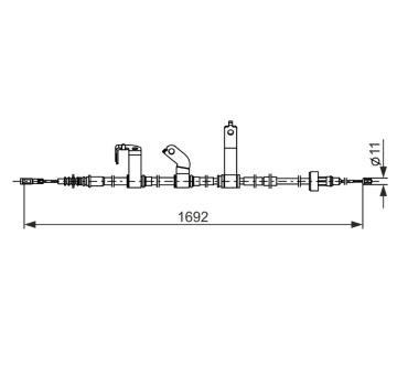 Tažné lanko, parkovací brzda BOSCH 1 987 482 841