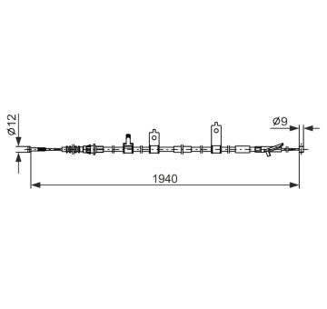 Tažné lanko, parkovací brzda BOSCH 1 987 482 852