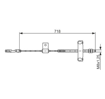 Tažné lanko, parkovací brzda BOSCH 1 987 482 877