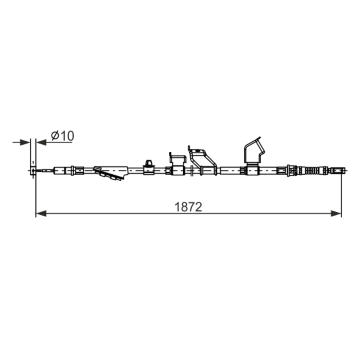 Tažné lanko, parkovací brzda BOSCH 1 987 482 910