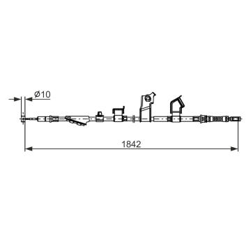 Tažné lanko, parkovací brzda BOSCH 1 987 482 911