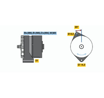 generátor BOSCH 6 033 GB3 014