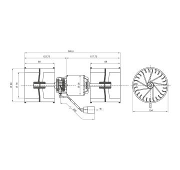 Elektromotor, vnitřní ventilátor BOSCH 9 130 451 049