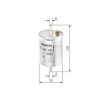 Palivový filtr BOSCH F 026 402 001