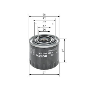 Olejový filter BOSCH F 026 407 106