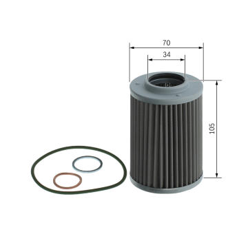 Olejový filter pre manuálnu prevodovku BOSCH F 026 407 118