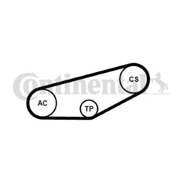 Sada žebrovaných klínových řemenů CONTINENTAL CTAM 4PK855K1