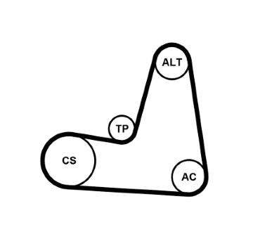 Sada žebrovaných klínových řemenů CONTINENTAL CTAM 6PK1130K2
