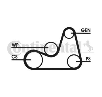 Sada zebrovanych klinovych remenu CONTINENTAL CTAM 6PK1138D1