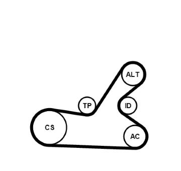 Sada žebrovaných klínových řemenů CONTINENTAL CTAM 6PK1145K4