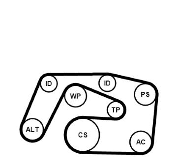 Sada žebrovaných klínových řemenů CONTINENTAL CTAM 6PK2271K1