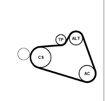 Sada žebrovaných klínových řemenů CONTINENTAL CTAM 6PK894K1