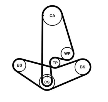 ozubení,sada rozvodového řemene CONTINENTAL CTAM CT1001K2PRO